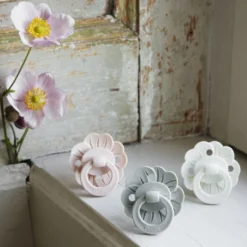 Binky Bloom Napp & Napphållare Set - Mineral Green