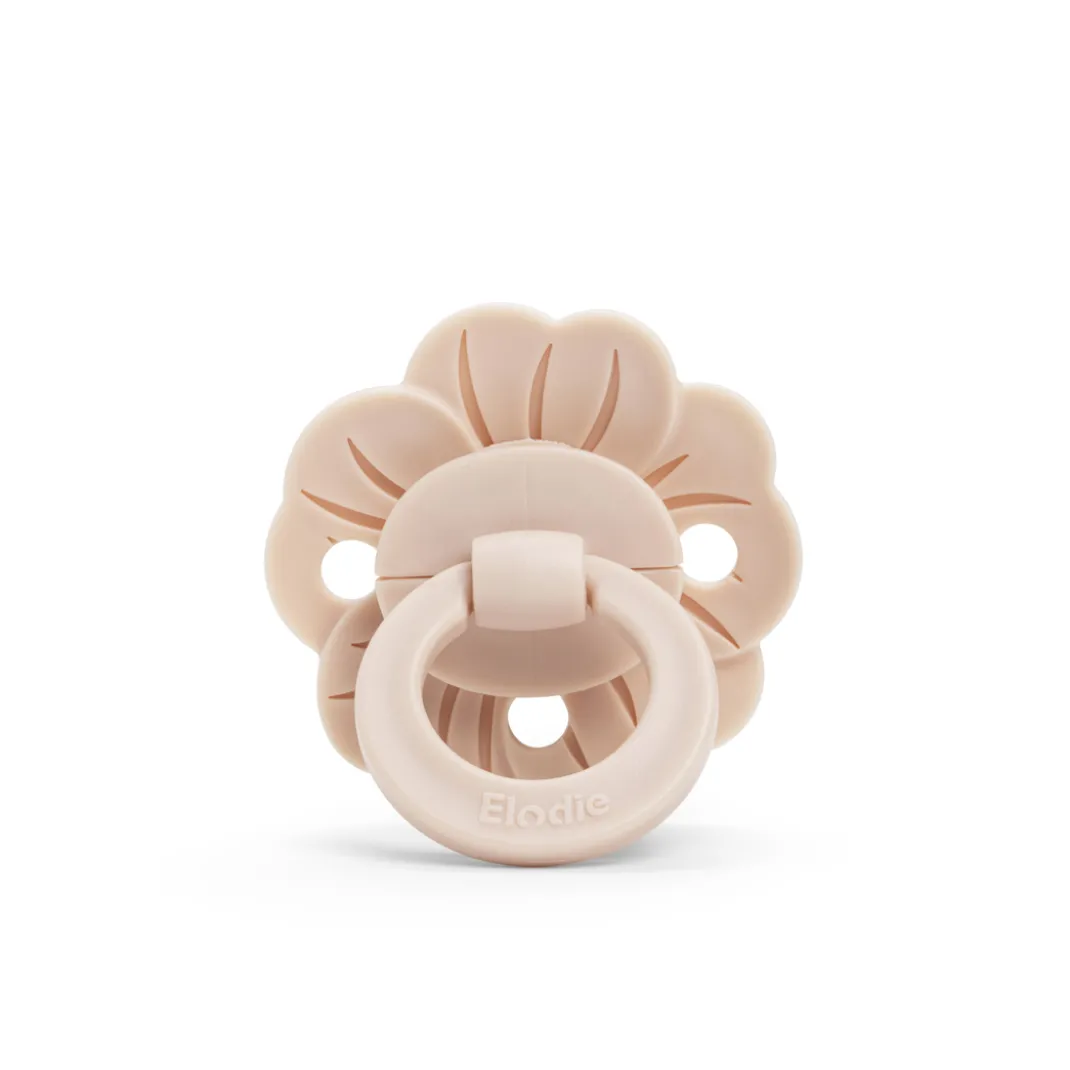 Binky Bloom Napp & Napphållare Set - Powder Pink