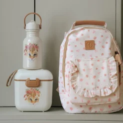 Lunch & Snack Box - Rosy Bow Leo