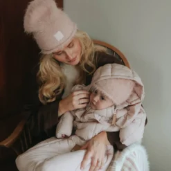 Pälsmjuk Stickad Mössa - Powder Pink